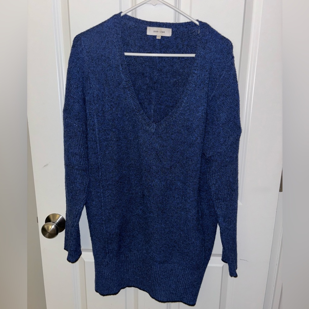 JOHN JENN Oversized Sweater, Blue, Size Medium